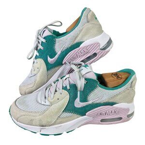 Womens Nike Air Max Excee Sneakers White Teal Suede & Mesh Athletic Shoes 7
